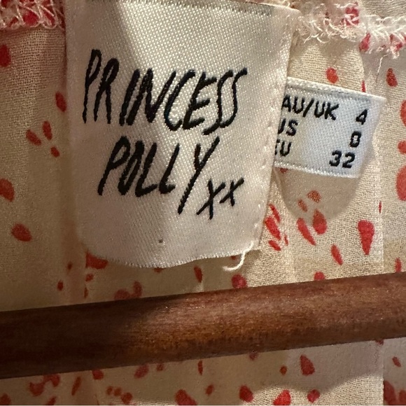 Princess Polly Altona Smocked Tiered Ruffle Long Sleeve Print Mini Dress Size 0 - Picture 11 of 14